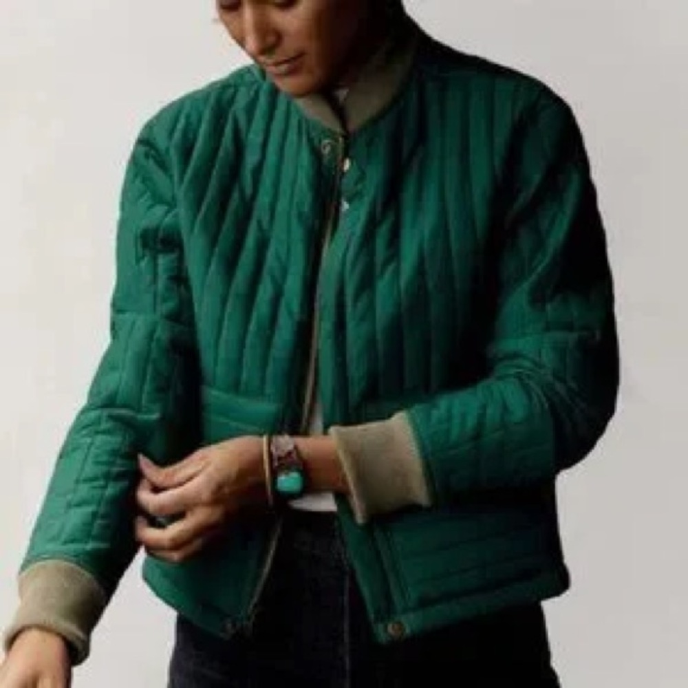 imogene + willie with alpha industries quilted bomber jacket